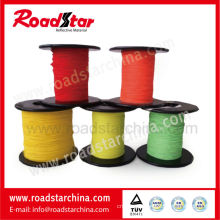 0.5mm width colorful High visibility reflective thread (double side reflective)